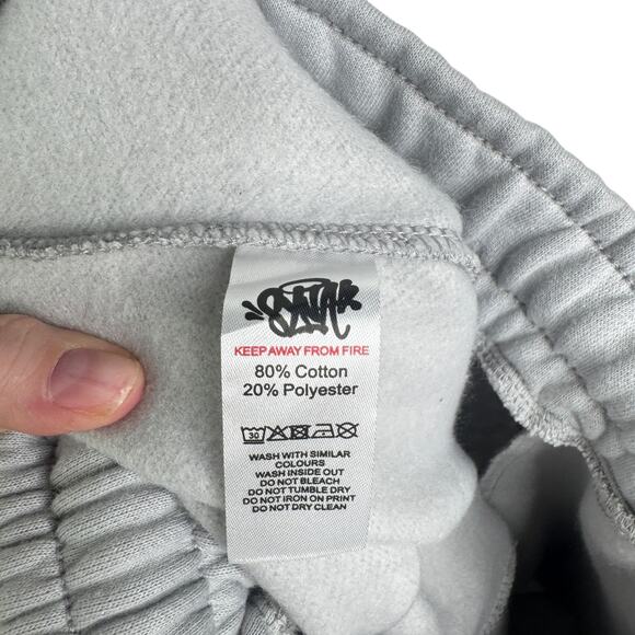 Syna World Synaworld Syna Logo Sweatpants Grey Spellout Forgive Me Gray Medium M - Picture 15 of 15
